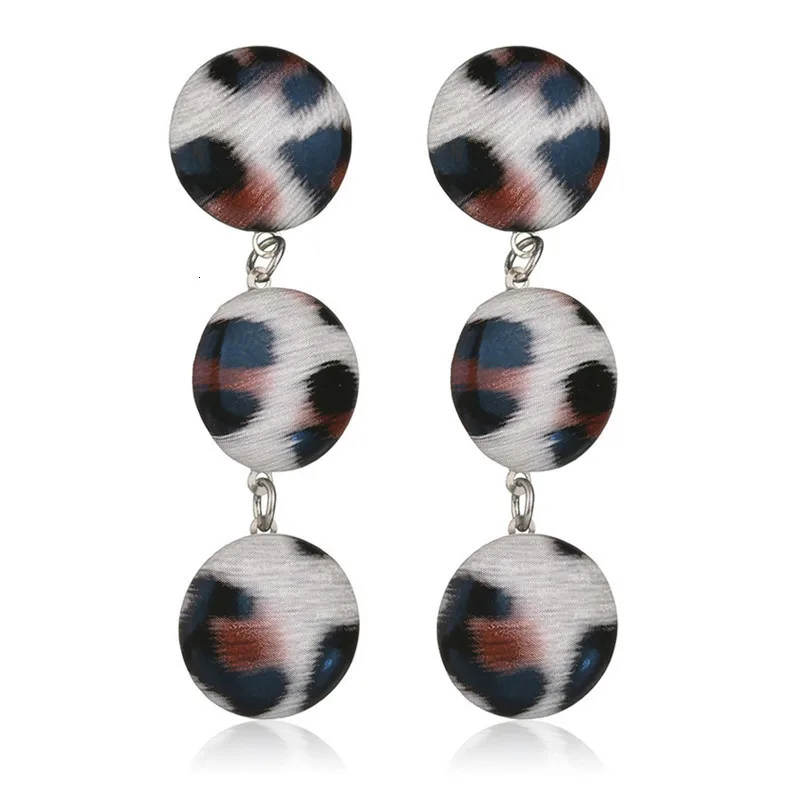 Новая Геометрическая круглая квадратная леопардовая подвеска «змеиная кожа» висячие серьги женские длинные висячие серьги с кисточкой леопардовые серьги