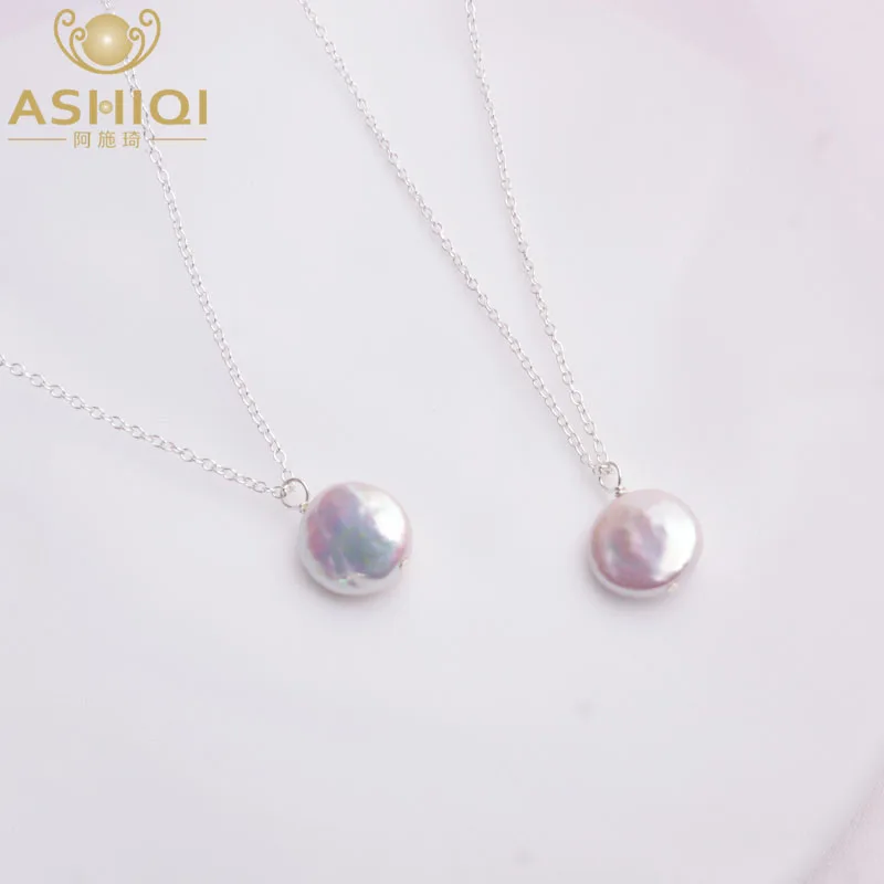 Женский кулон из серебра 925 пробы с натуральным жемчугом 12-13 мм | Украшения и