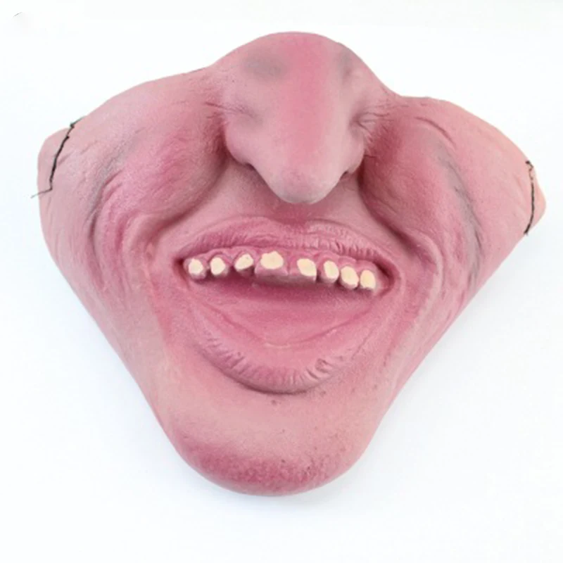 Забавная маска YOMDID для взрослых латексная косплея клоуна половина лица ужасный