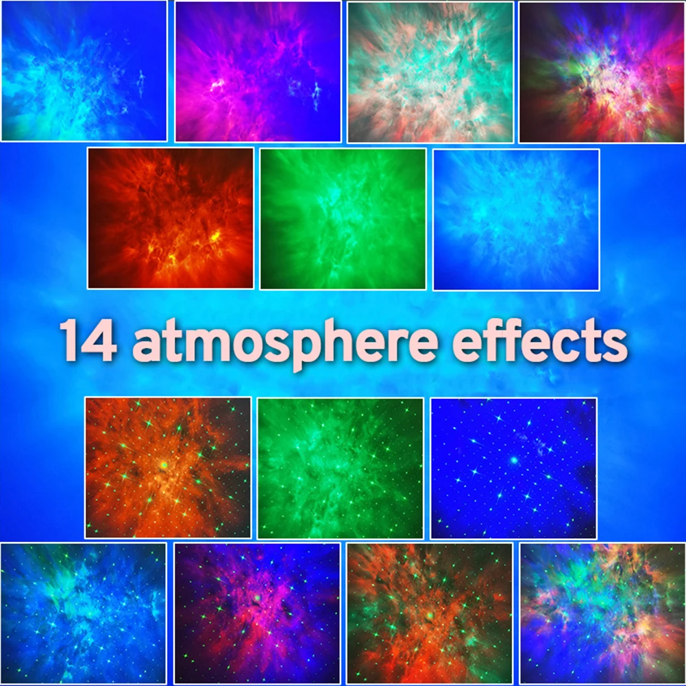 

Led Starry Sky Projection Lamp Universe Atmosphere Light Remote Control Dimming Bluetooth Music Usb Recharged Star Galaxy Light