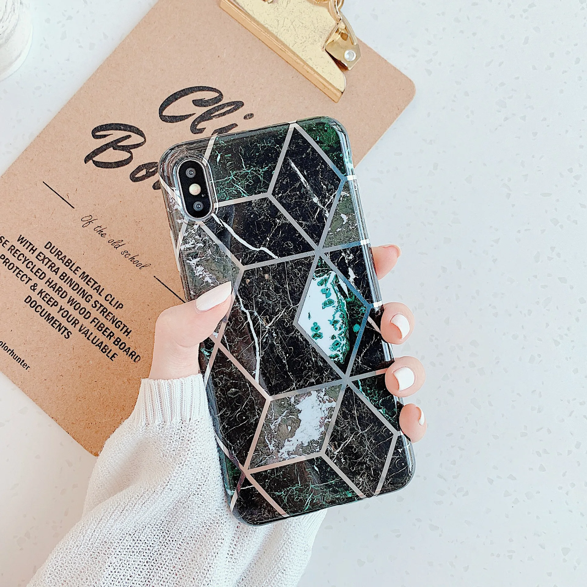 Роскошный Мраморный чехол чернильно-зеленого цвета для iPhone X, XR, XS, Max, 7, 8 Plus, мягкий силиконовый чехол s, для iPhone 11 Pro, Max, 8, 7, 6, 6S Plus, чехол
