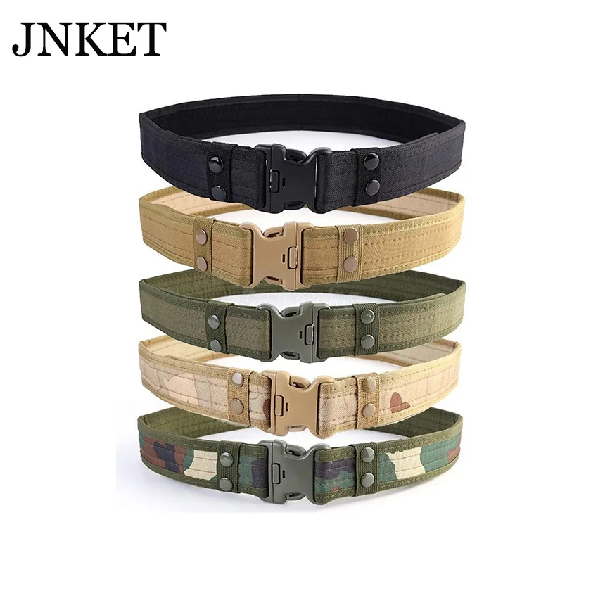 

JNKET New Men Camouflage Tactical Belt Military Belt Outdoor Sports Waistband Multifunctional Army Belt Casual Cinturon