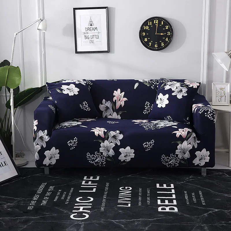 

HS 30 Slipcovers Sectional Printed Sofa Covers Elastic All-inclusive Polyester Stretch Sofa Towel Sofa Cushion for living Room