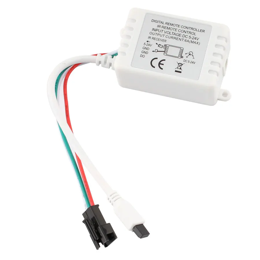 DC 12V WS2812B LED Connector Strip Light RGB Control 24Key IR Remote Controller For WS2811 |