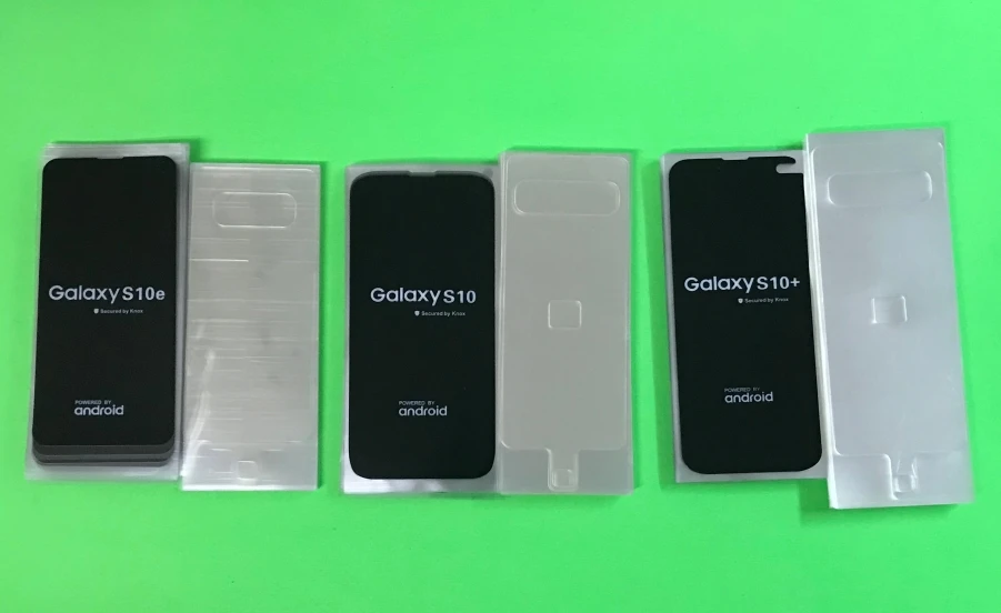 100 шт заводская Защитная пленка для переднего ЖК-экрана samsung Galaxy Note 8 9 10 S8 S8+ S9 S9+ S10E S10 Plus