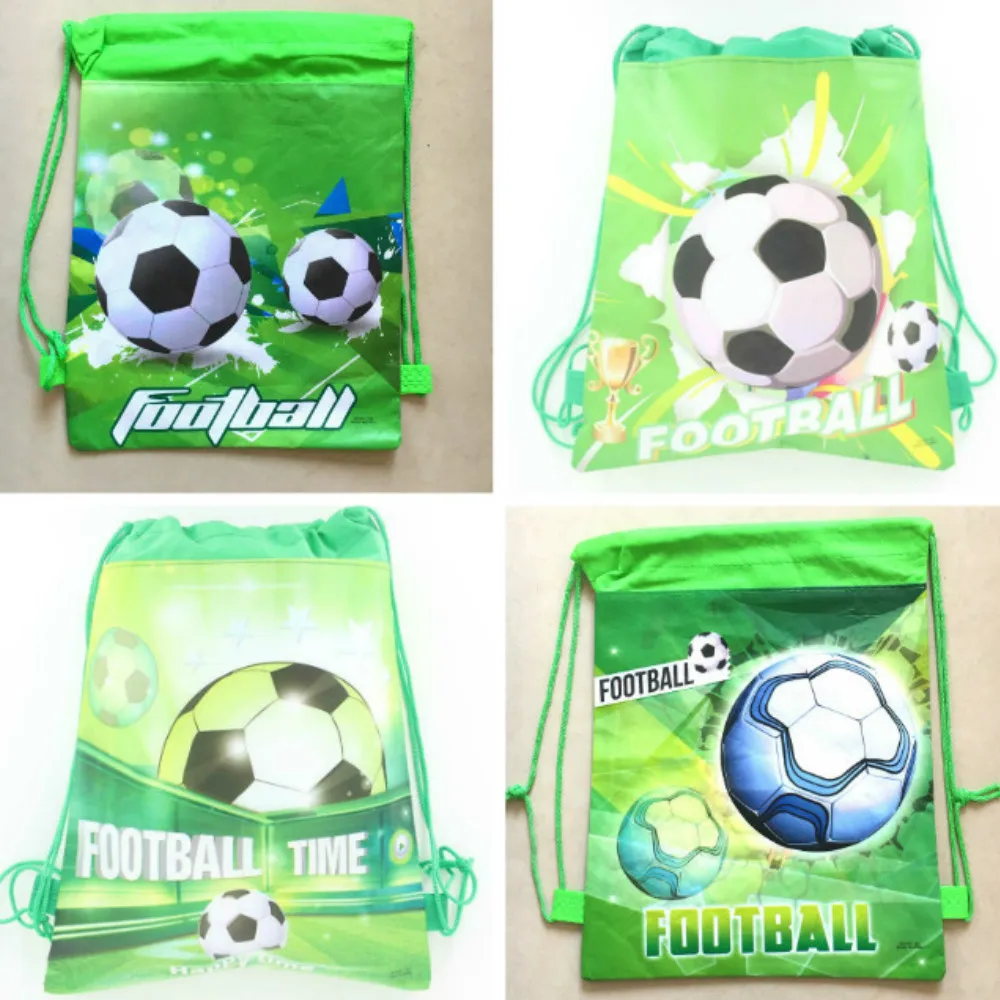 

1pc Football Theme Non-Woven Fabrics Bag Drawstring Backpack Party Shopping Vest Giftbag 34*27cm