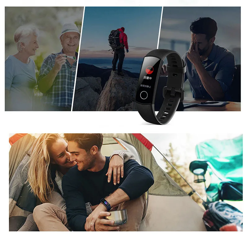 Honor Band 5 Смарт-браслет AMOLED сенсорный цветной экран для плавания Обнаружение пульса 5ATM водонепроницаемый Honor Band