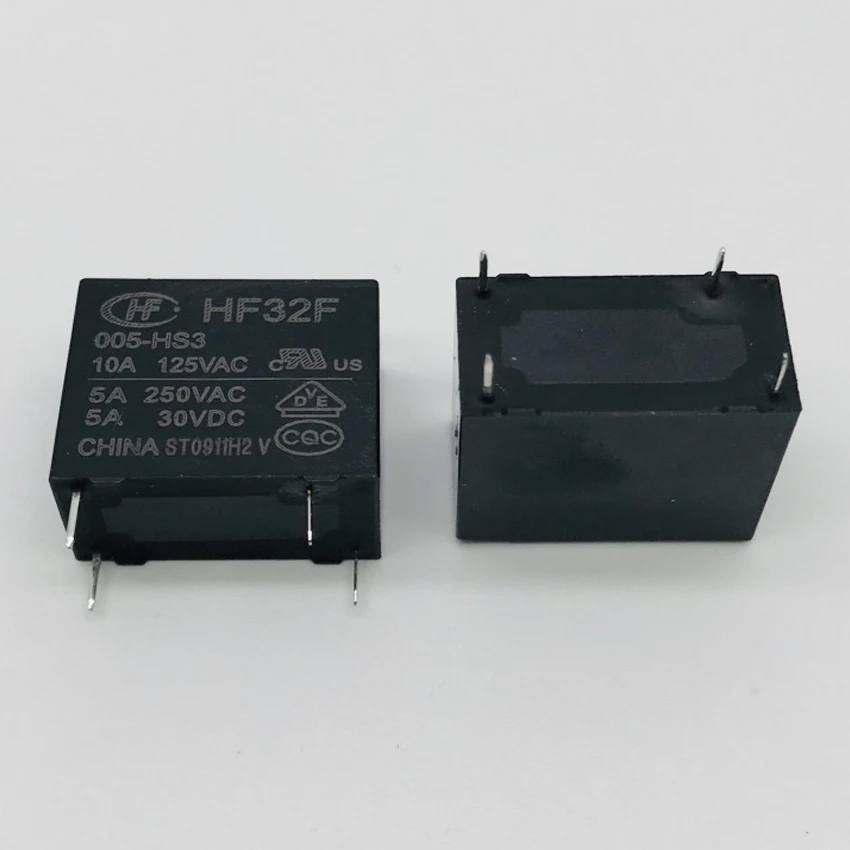 

10 шт./лот JZC Φ/HF32F-005-HS3/HF32F-012-HS3 5V/12V/24V 5A/250VAC 4P 4-контактное силовое реле