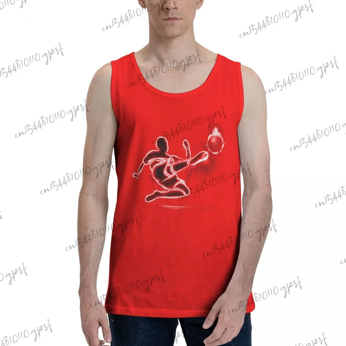 

playera sin manga hombre Russian Football Cartoon gym clothing regata masculina