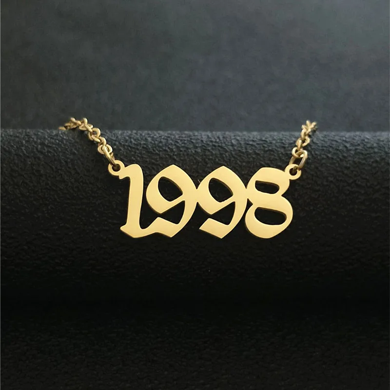 Ожерелье с цифрами на заказ колье подвеской в старинном английском стиле для