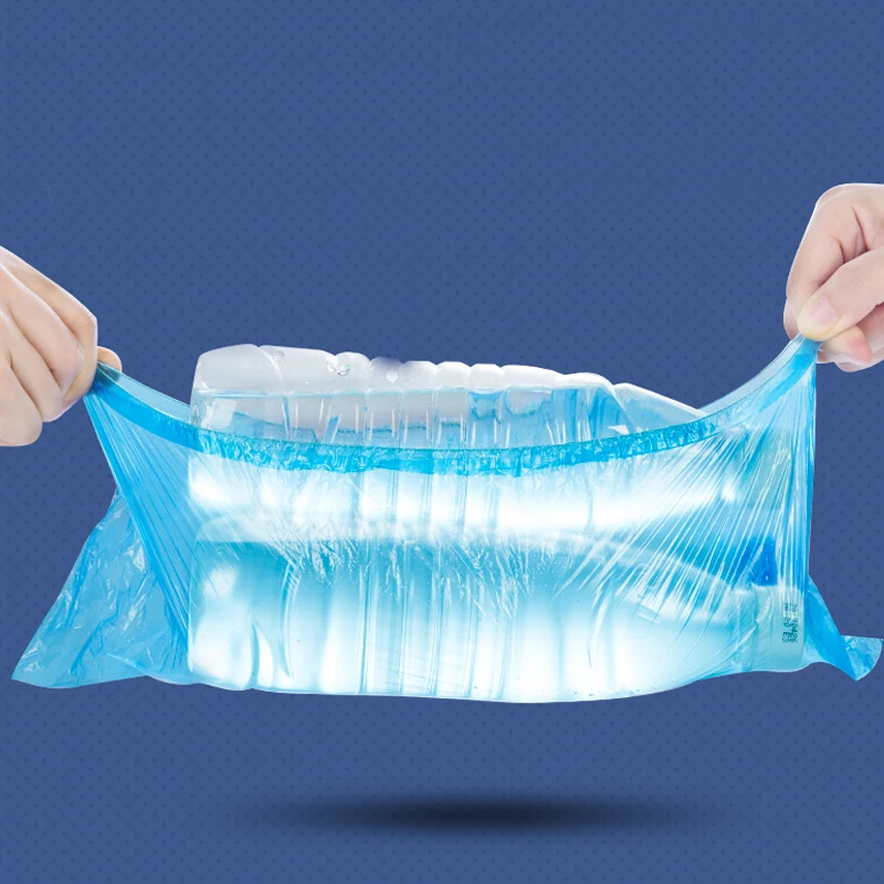 

200 Pcs/Pack Disposable Blue PE Plastic Over Shoes Dustproof Waterproof Shoe Boot Covers Homes Outdoor Carpet Protectors