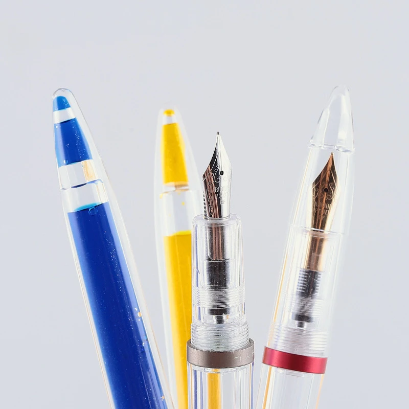 Ручка перьевая Прозрачная с наконечником EF/F большой объем карандаш для письма