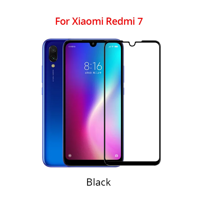 Redmi 7 PZOZ для Xiao mi Red mi Note 7 8 K20 7A mi Note 10 CC9e Pro A3 9 mi 9 Защитная пленка для экрана полное покрытие защитная пленка из закаленного стекла - Цвет: Redmi 7