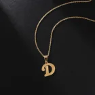 Ожерелье из нержавеющей стали, подвеска в виде букв дневного алфавита, цепочка, ожерелье для женщин, курсивные инициалы, мужское ожерелье, модные украшения