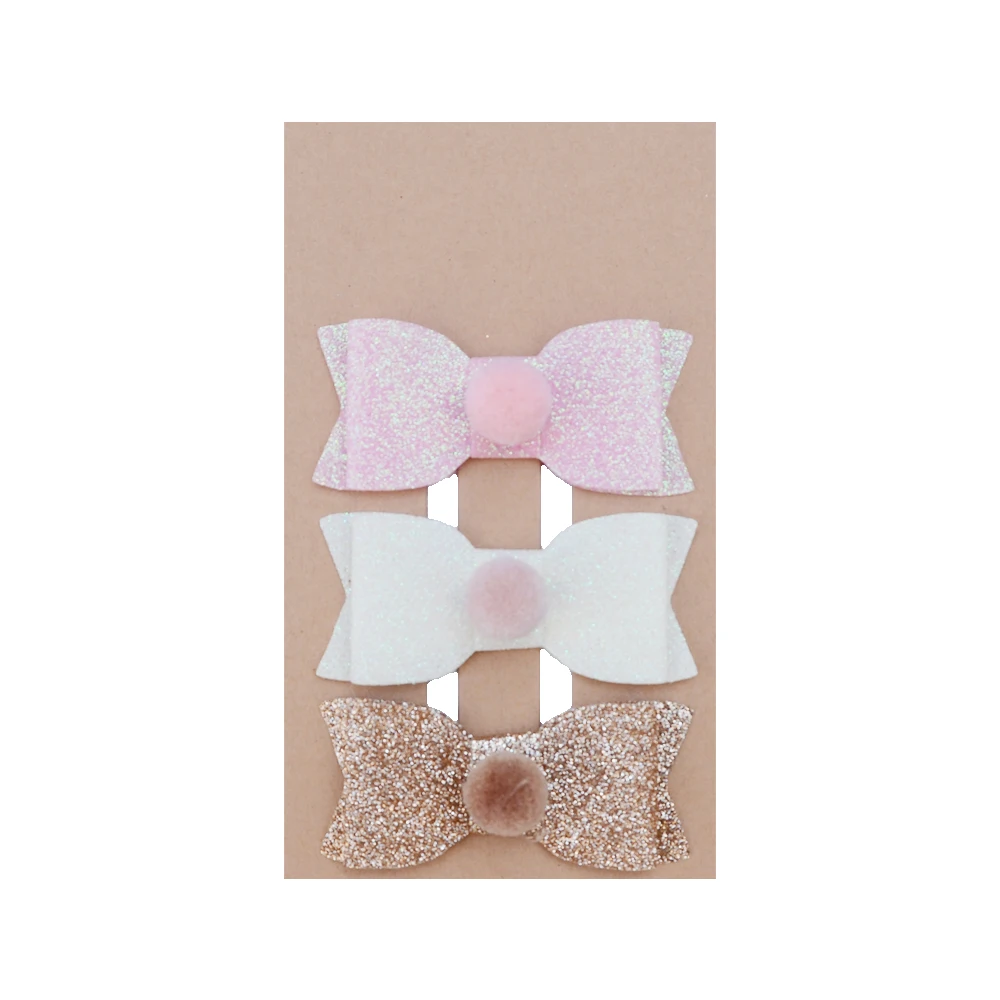 Заколка для волос с бантом девочек на День Благодарения и Рождество блестящие