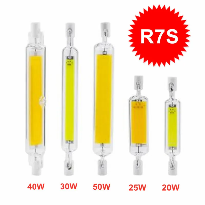 

R7 light bulb lamp Superbright LED R7S AC220V 110V High Powerful Spotlight COB Lamp Bulb Glass Tube Replace Halogen Lamp Light