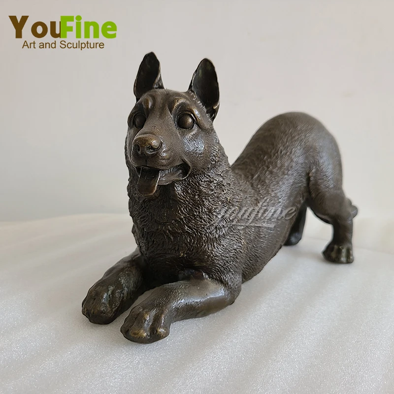 

Bronze Dog Sculpture Bronze Dog Statue Animals Sculptures Bronze Crafts For Home Garden Decoration Ornament Vintage Collection