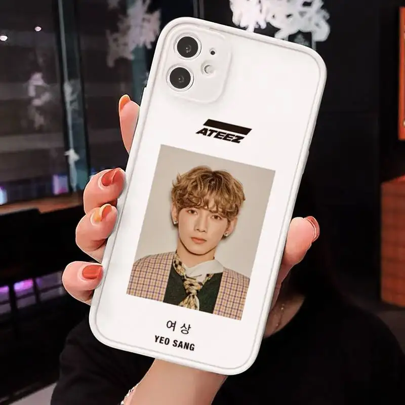 

South Korean Boys Team ateez Phone Case Matte Transparent for iPhone 7 8 11 12 s mini pro X XS XR MAX Plus mobile bags