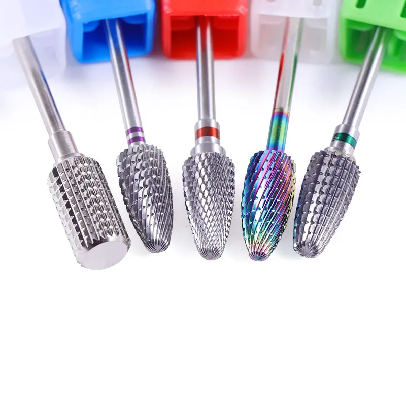 

20 Types Tungsten Rainbow Carbide Nail Drill Bit Electric Nail Mills Cutter for Manicure Machine Nail Files Accessories