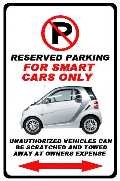 

Smart Parking Smart ForTwo 451 Car Auto Parking Only Tin Sign Bar Pub Home GarageMetal Poster Wall Art Decor Poster Metal Sign