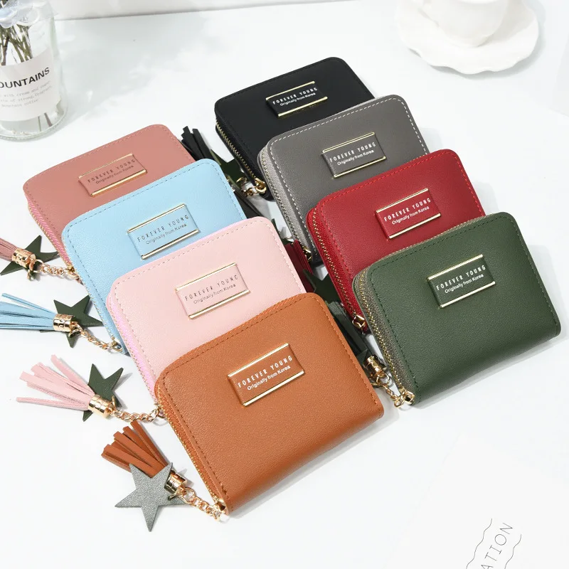 Маленький клатч с кисточкой и подвеской кошельки для женщин милые монет