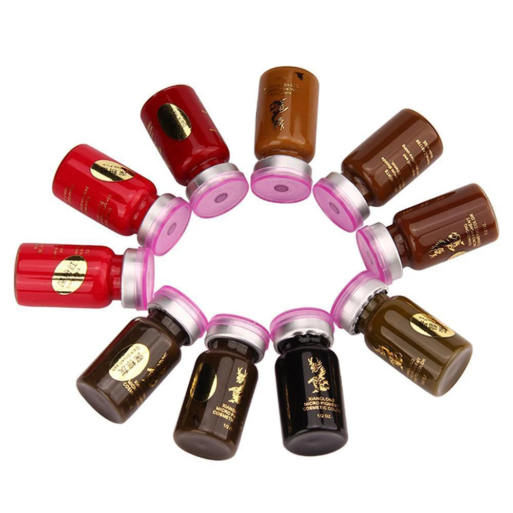 1Bottle Multicolor Emulsions Semi Permanent Eyebrow Lip Liner Tattoo Ink Makeup Pigment Microblading Beauty Tool Supplies | Красота и