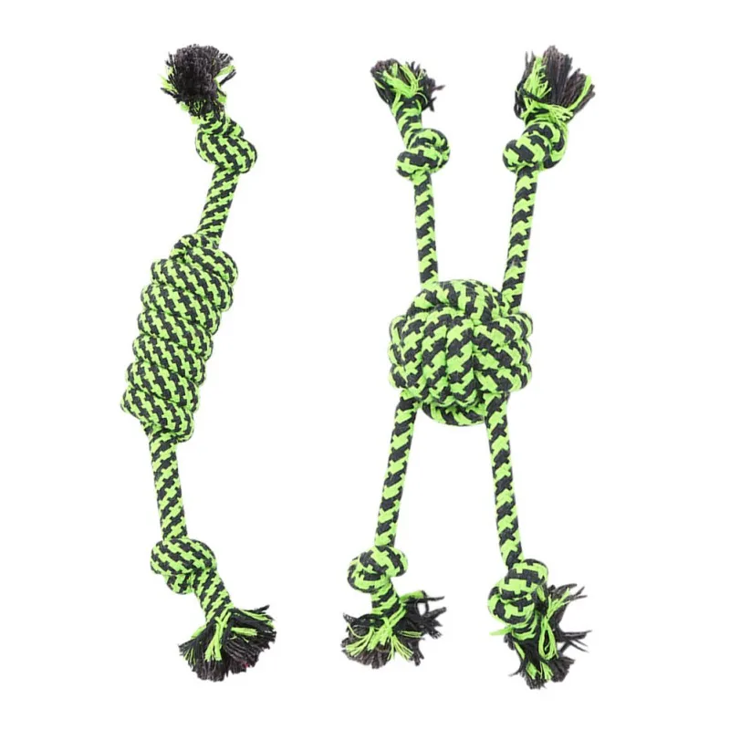 Pet Supply Dogs Chew Teeth Clean Rope Set Outdoor Traning Fun Playing Green Ball Toy For Large Small Dog Cat | Дом и сад
