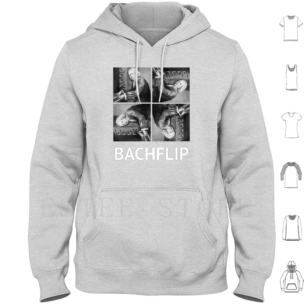 

Bachflip ( White Text ) Hoodies Long Sleeve Bach Bachflip Music Clef Band Natural Sharp Flat Manuscript Notes
