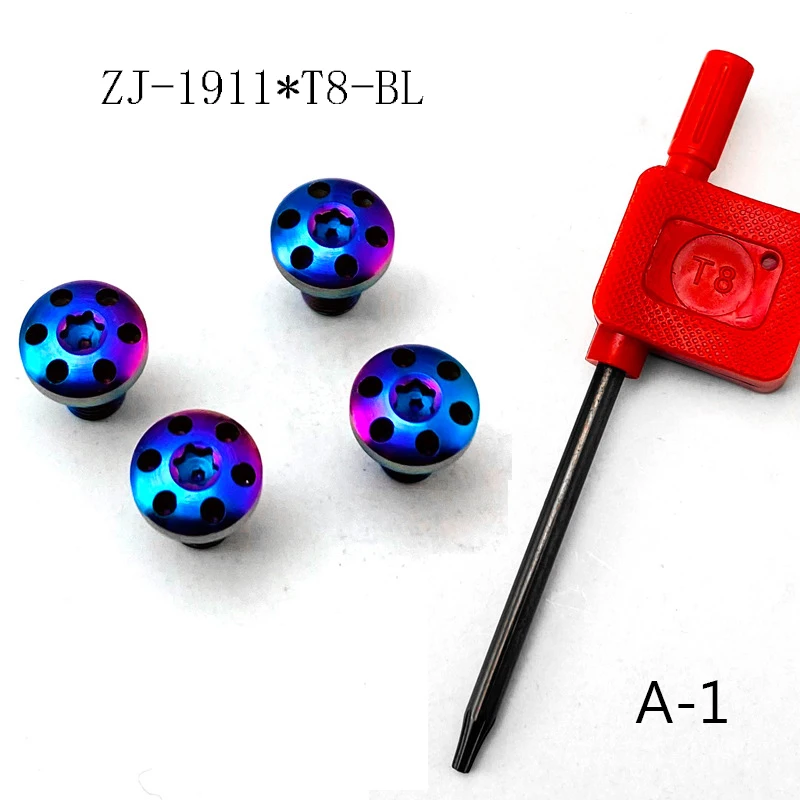 

4Pieces Customized 1911 Bushings 1911 Grips Screws Stainless Steel CNC T8 Plum Screw 1911 Grip Nail