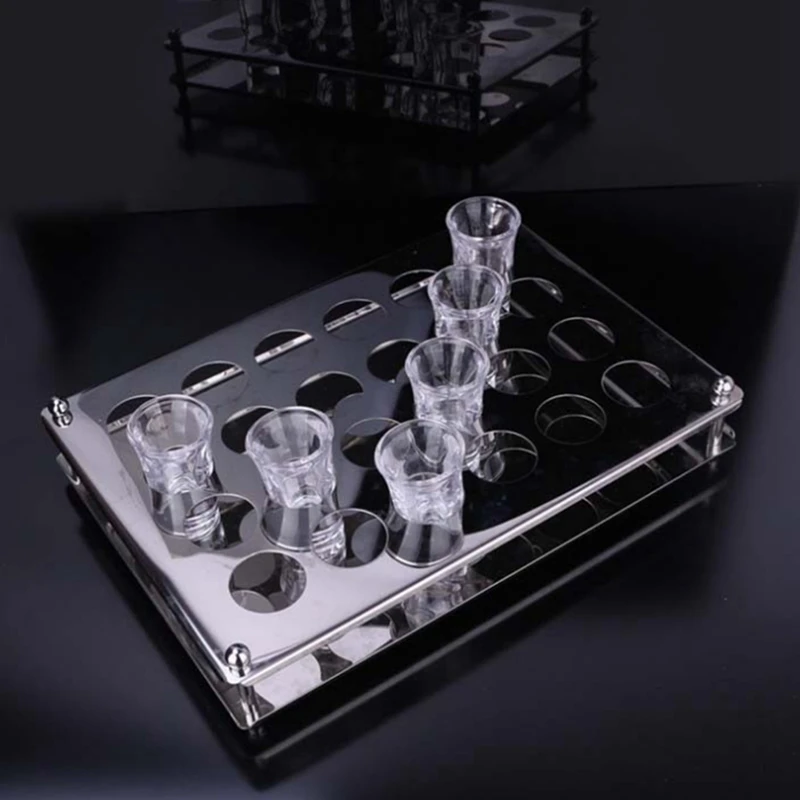 

Stainless Steel Cup Holder Bar KTV Wine Glass Holder Creative Wonton Cup Liquor Glass Small Liquor Cup Holder