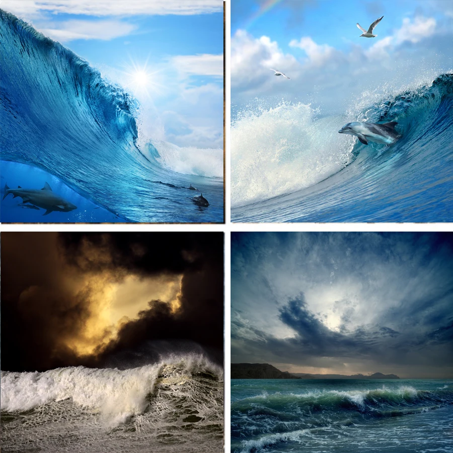 Реквизит для фотосъемки Nitree морские волны пляж морской пейзаж фон студийных