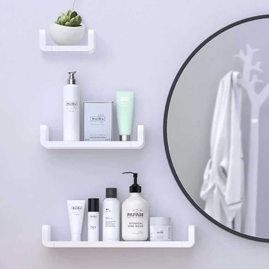 Стеллаж для ванной комнаты зеркальная съемная передняя декоративная рамка