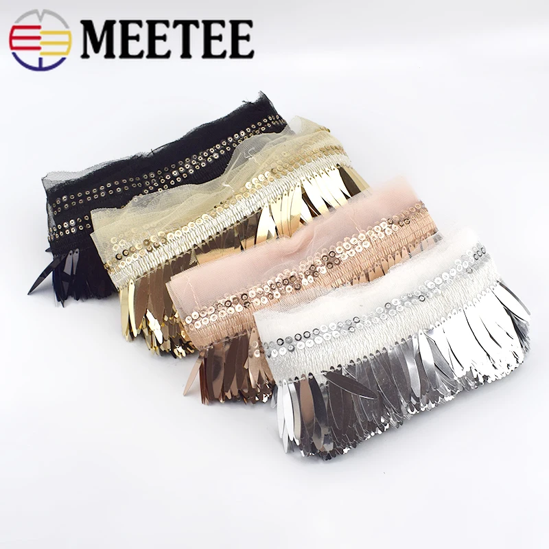 4 метра блестки кружевная отделка кисточка вышитые ленты из органзы тесьма для