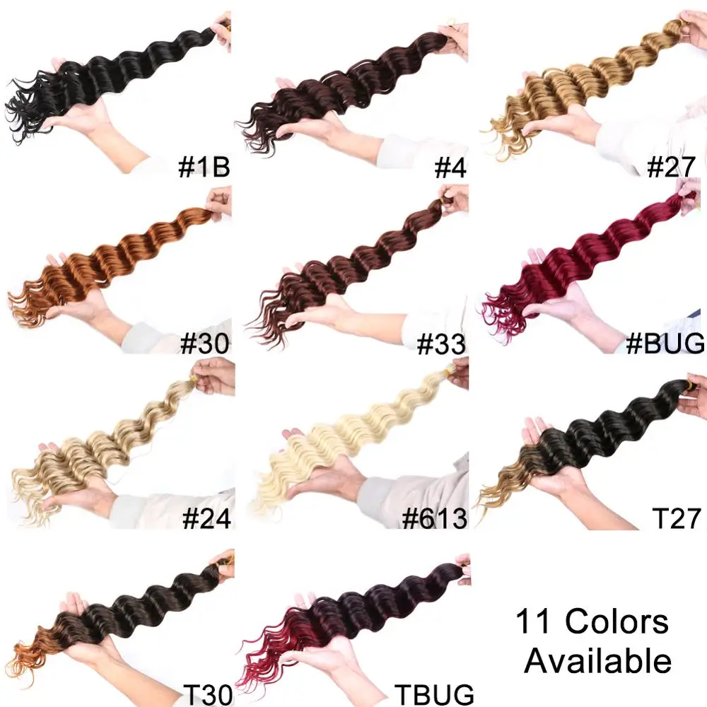 DAIRESS 20 &quotокеанская волна вязанные крючком объемные пряди для волос косички