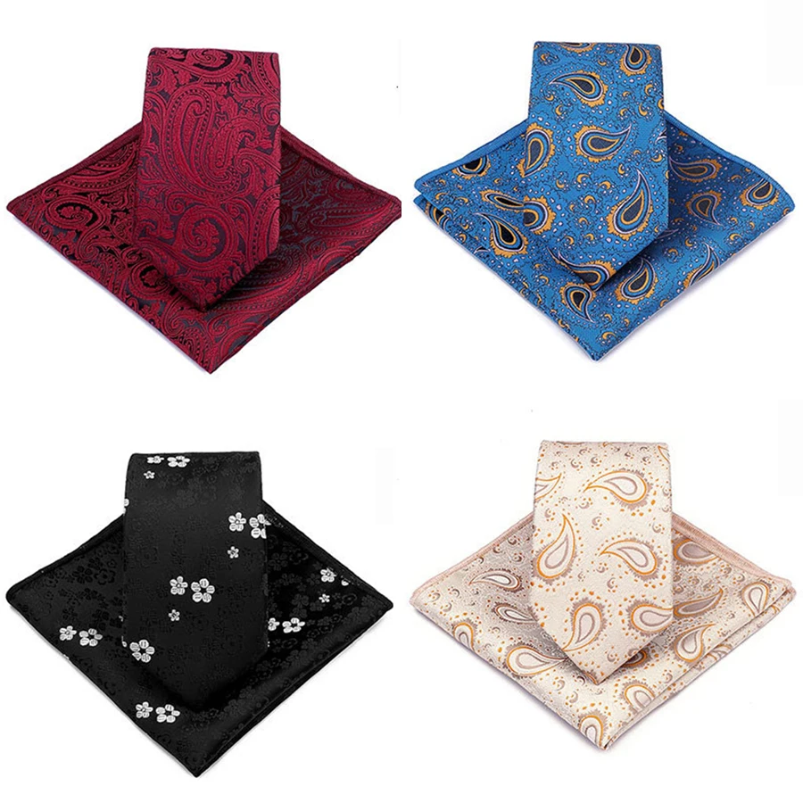 Tie And Pocket Square Set Business Classic Wedding Gift