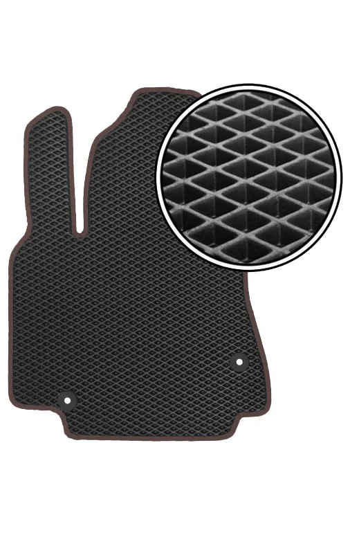 Автомобильный коврик EVA Toyota Corolla Fielder правый руль NZE 141 2006-2010 (коричневый кант) Vicecar