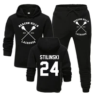 mens sets teen wolf mccall 11 lacrosse stilinski 24 lahey 14 print sweatpants hoodie set pullovers mens sweatsuits set 2pcs