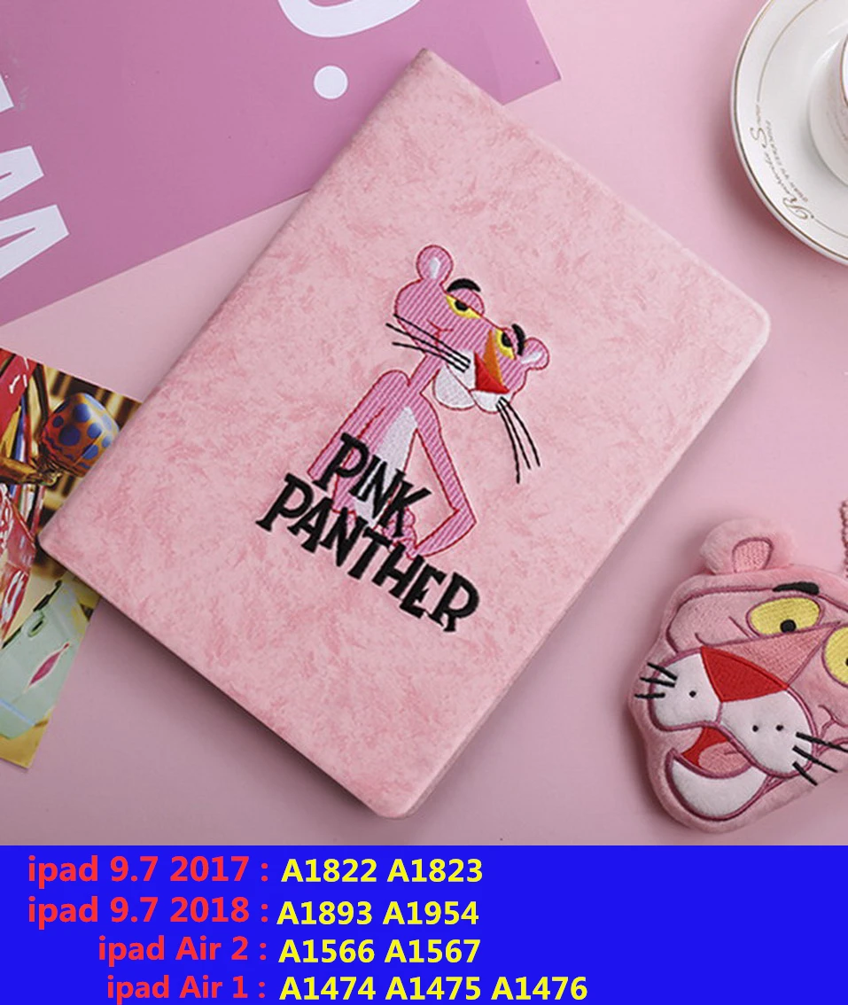 leopard Ban 568 3D с вышитыми героями мультфильмов чехол для нового ipad 9.7inch '3/2/1'mini123/45/для ipad 234 Pro9.7 Искусственная кожа умного сна - Цвет: leopard Ban 568