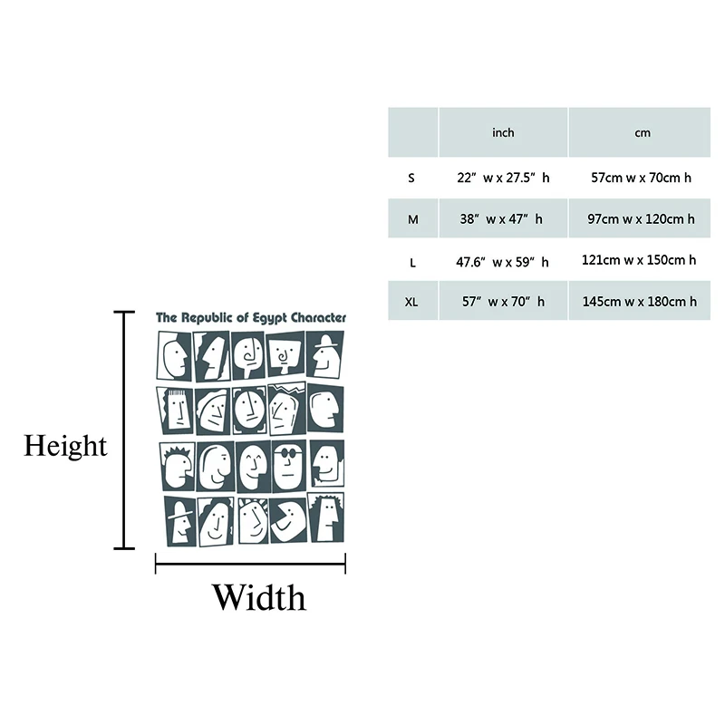 

Cartoon Faces Character Wall Decal For Home Wall Decor Wall Art Decor