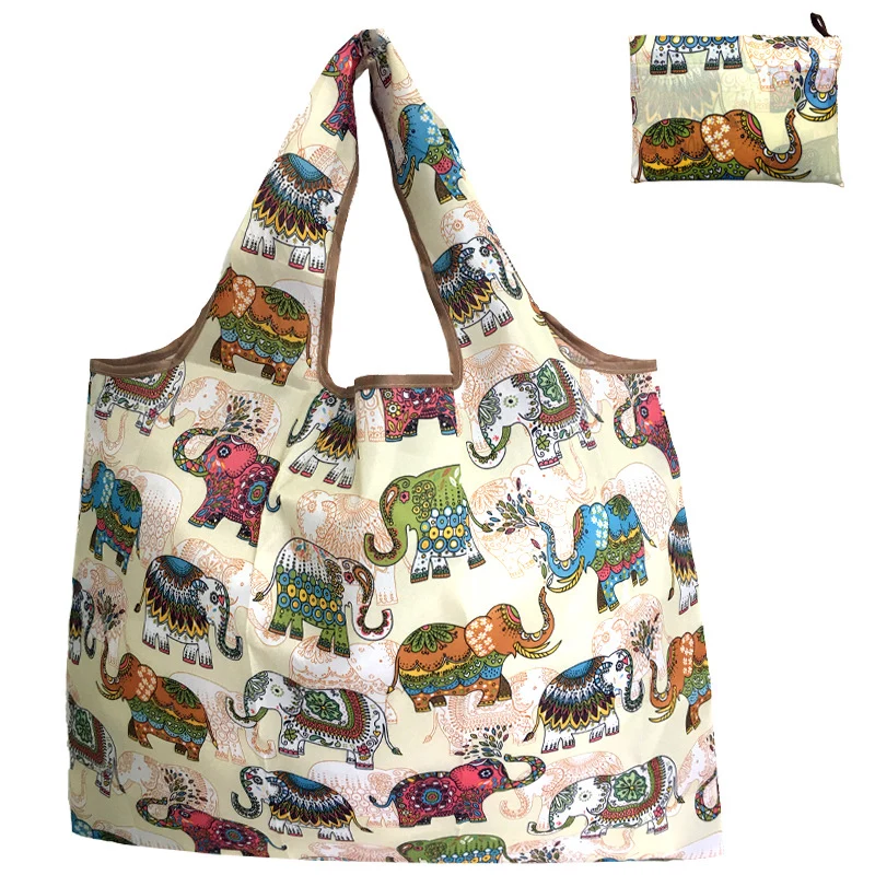 Супербольшая сумка для покупок со слоном многоразовая Экологически чистая
