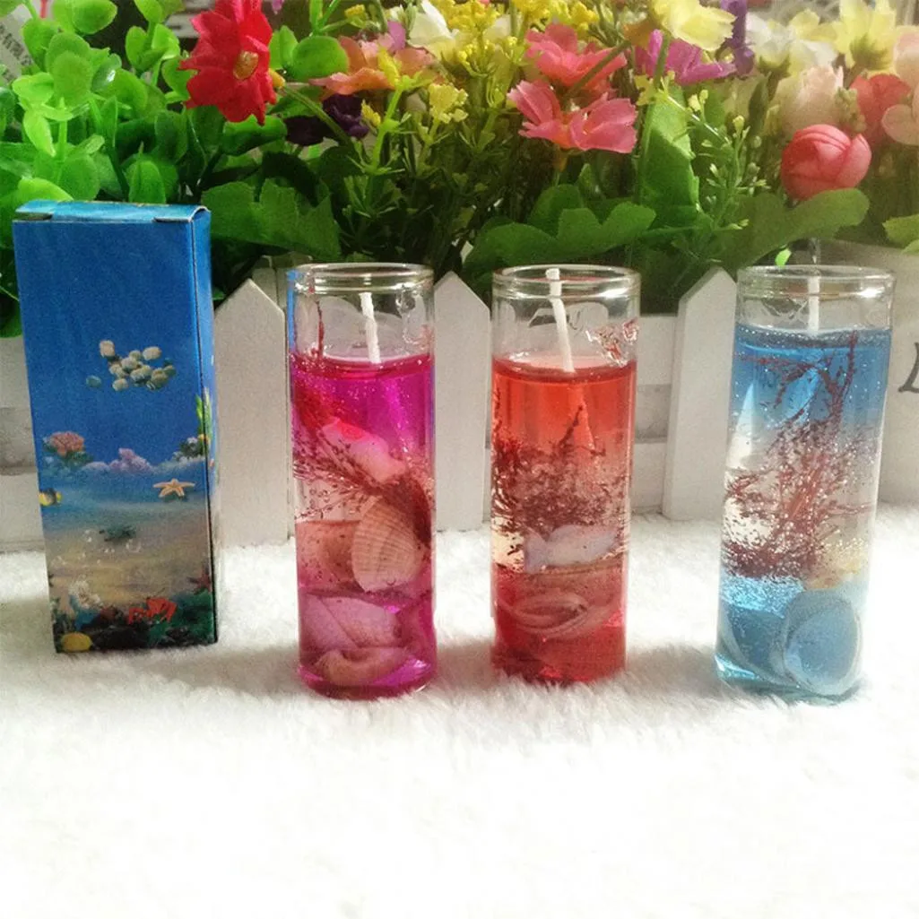 Стеклянная банка для свечей морские ракушки желе эфирное масло Свадебный декор