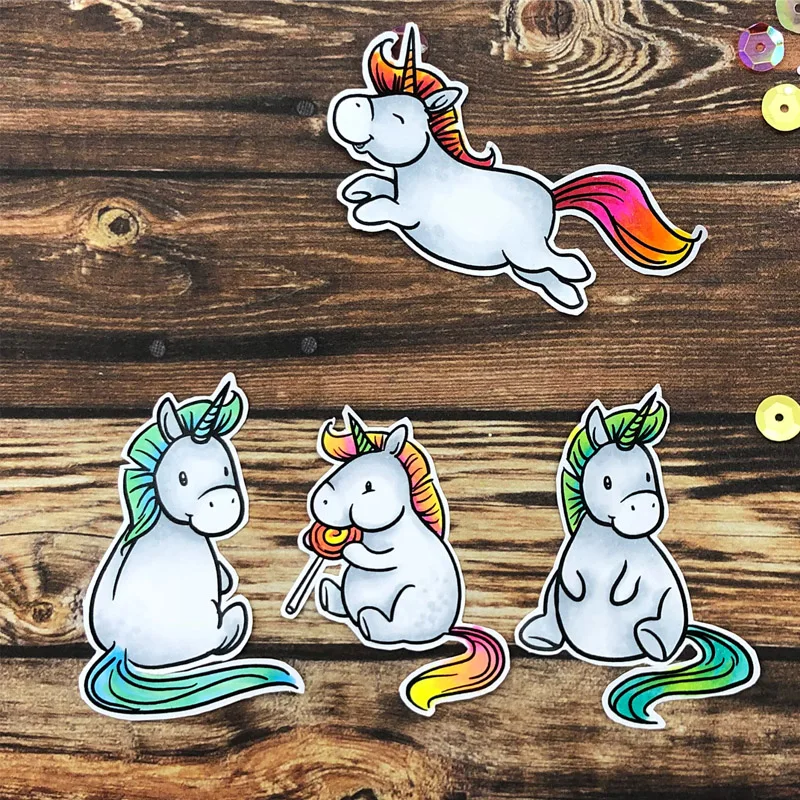 Металлические штампы и прозрачные для скрапбукинга прекрасный единорог 2020 | Дом