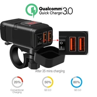 vr robot motorcycle qc 3 0 quick charge dual usb charger with onoff switch voltage display motorcycle charger for phone gps