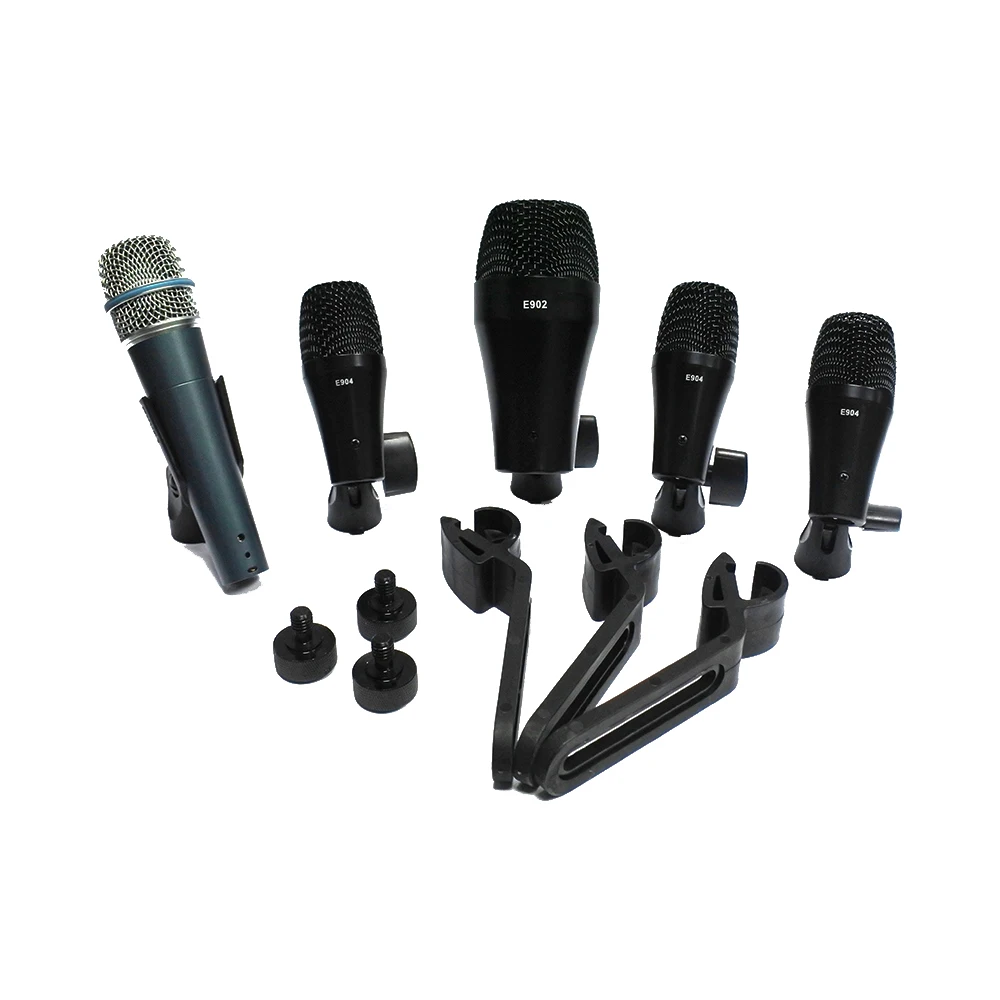 PGA52 PGA56 E902 E904 E906 beta57a style kick bass snare tom 5mics drum kit Инструмент Динамический