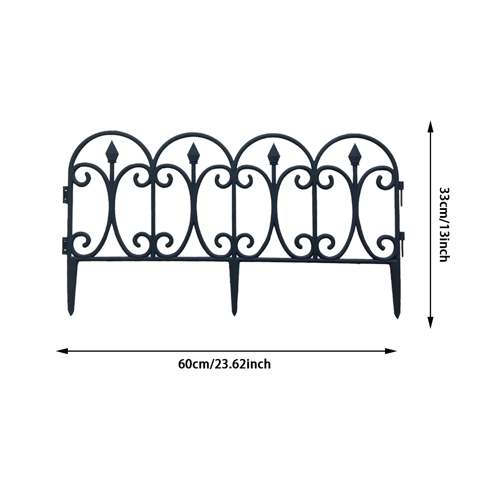 

5PCS Garden Border PP Plastic Fence Decorative Edging Plant Bordering Lawn Macrame Fence For Yard Outdoor Garden Decoration