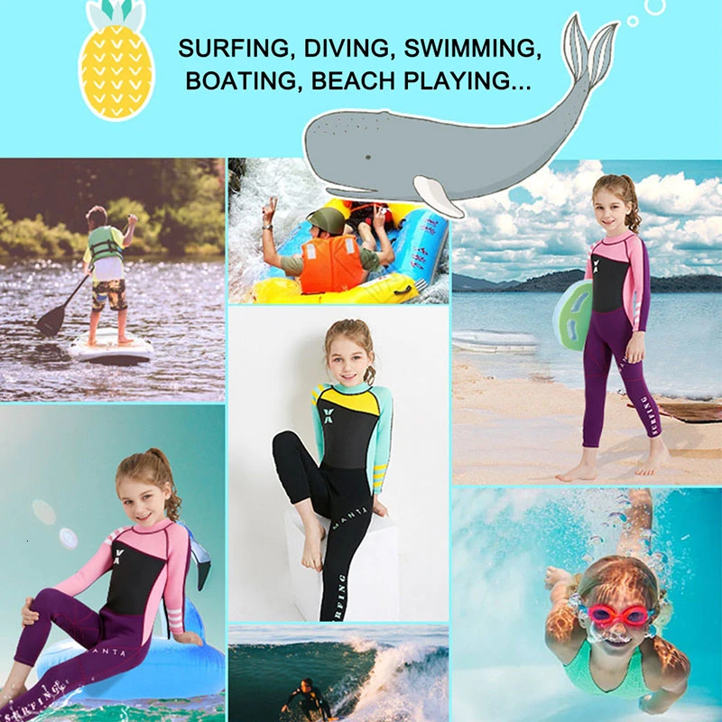 Неопреновый гидрокостюм для детей костюмы дайвинга детские купальники с