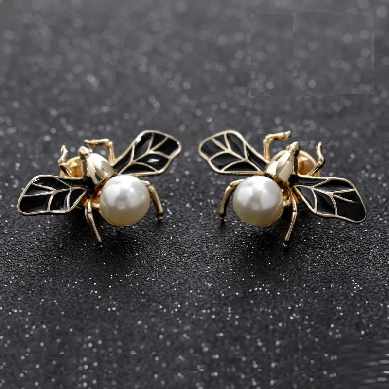 Модная корсажная брошь в виде пчелы жемчужном стиле женский подарок оптовая цена