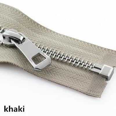 2 шт. Meetee 5# металлическая молния 35-75 см Open-end застежка на молнии для шитья кошелька пуховая куртка пальто кошелек карман DIY аксессуары для одежды - Цвет: khaki