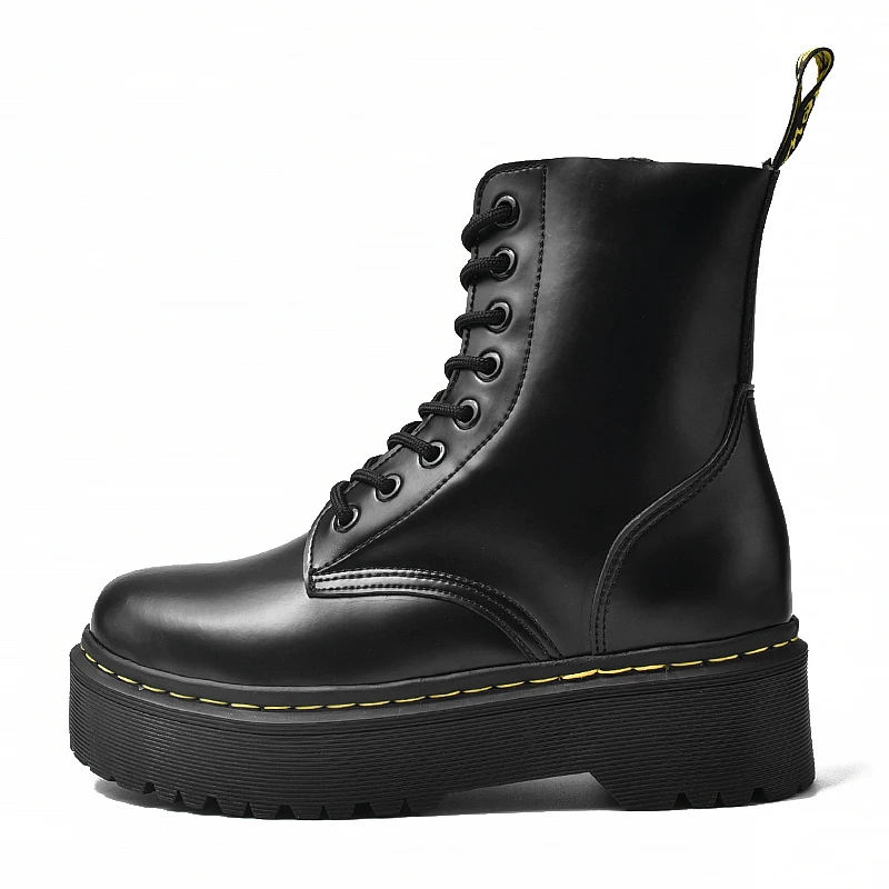 Мотоциклетные ботинки в британском стиле женские винтажные боевые осенние Martin