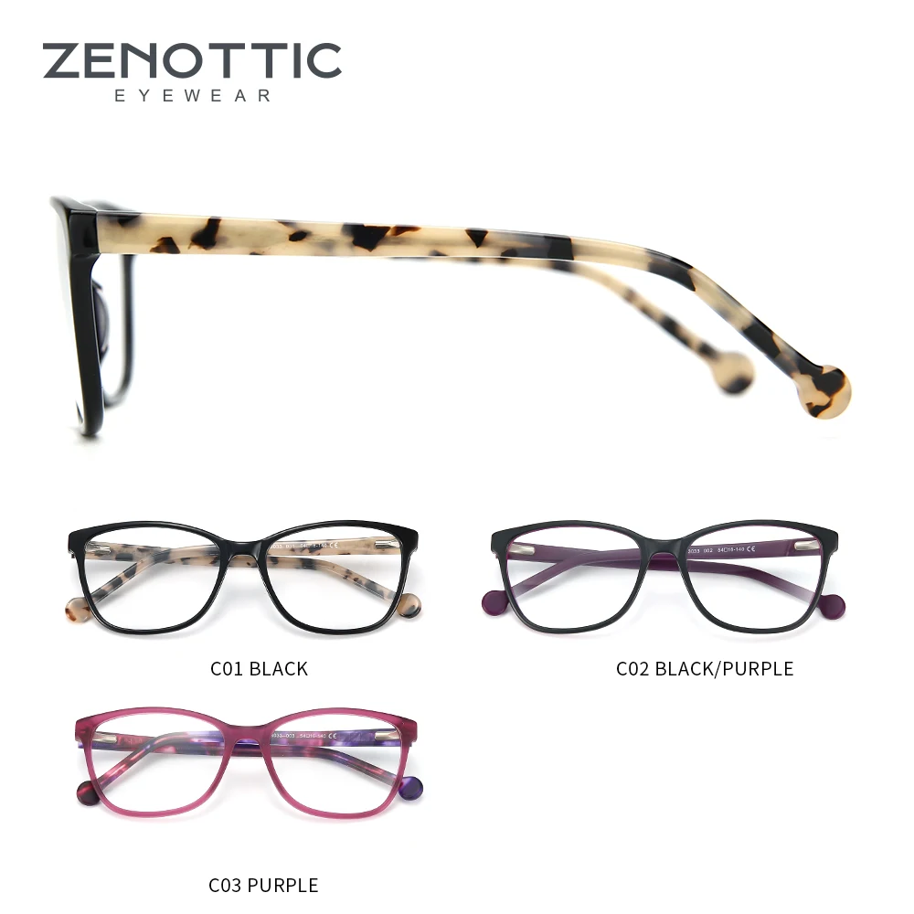 

ZENOTTIC Acetate Cat Eye Glasses Frames for Women Myopia Hyperopia Optical Spectacles Eyewear Frames Prescription Eyeglasses